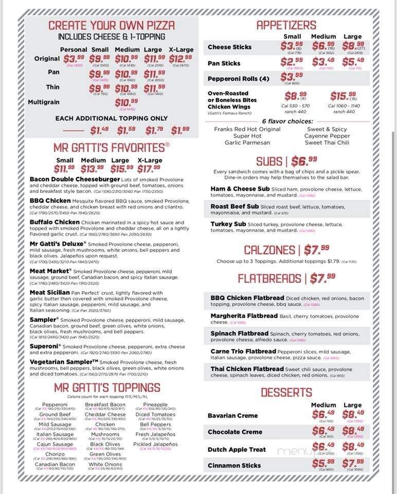 Mr Gatti's Pizza - Crowley, LA menu_pic