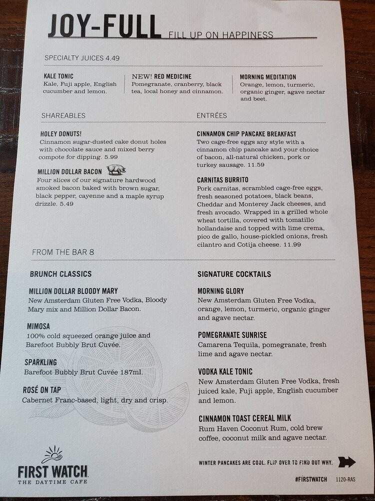 First Watch - Mt. Pleasant, SC menu_pic