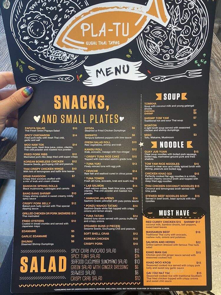 Pla-Tu Sushi Thai Tapas - South Miami, FL menu_pic