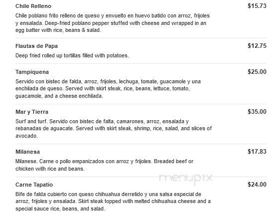 Tapatio Mexican Grill - Westmont, IL menu_pic