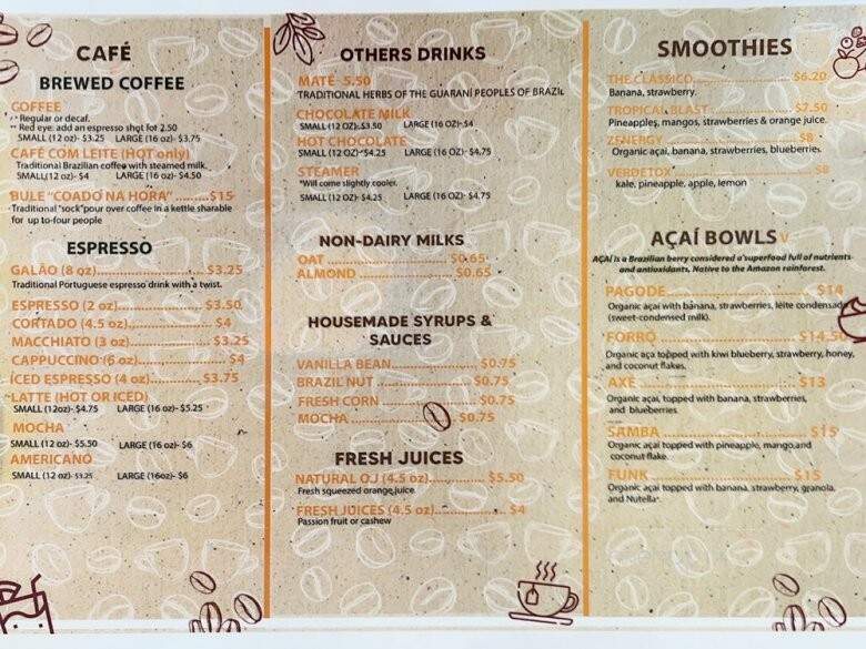 Cafe Com Leite - Phoenixville, PA menu_pic