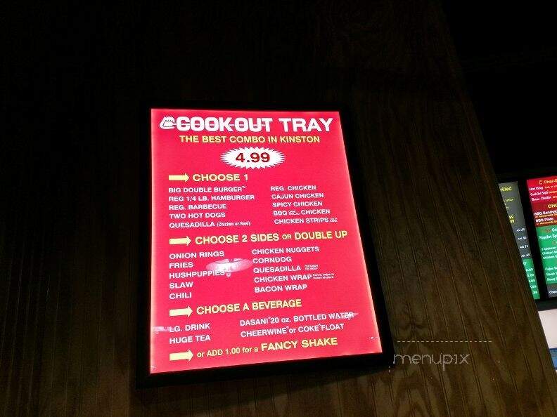 Cook Out - Kinston, NC menu_pic