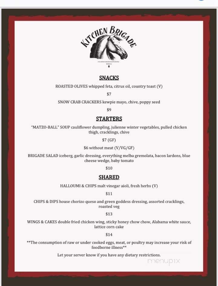 Kitchen Brigade - Davenport, IA menu_pic