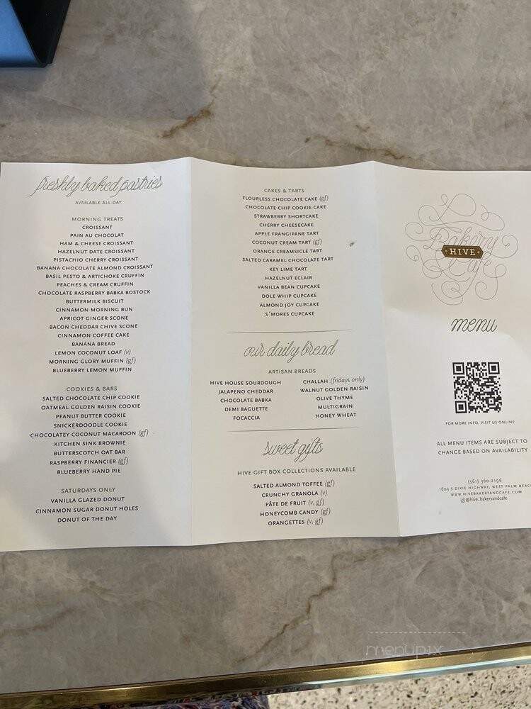 Hive Bakery & Cafe - West Palm Beach, FL menu_pic