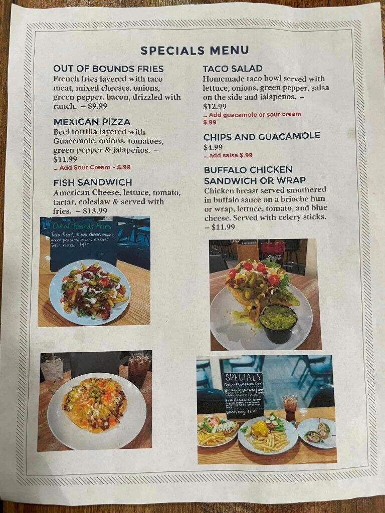 Silver Lake Golf Club - Waterford, MI menu_pic