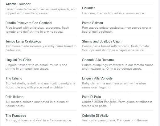Biagio's Harbor Cafe - Lanoka Harbor, NJ menu_pic