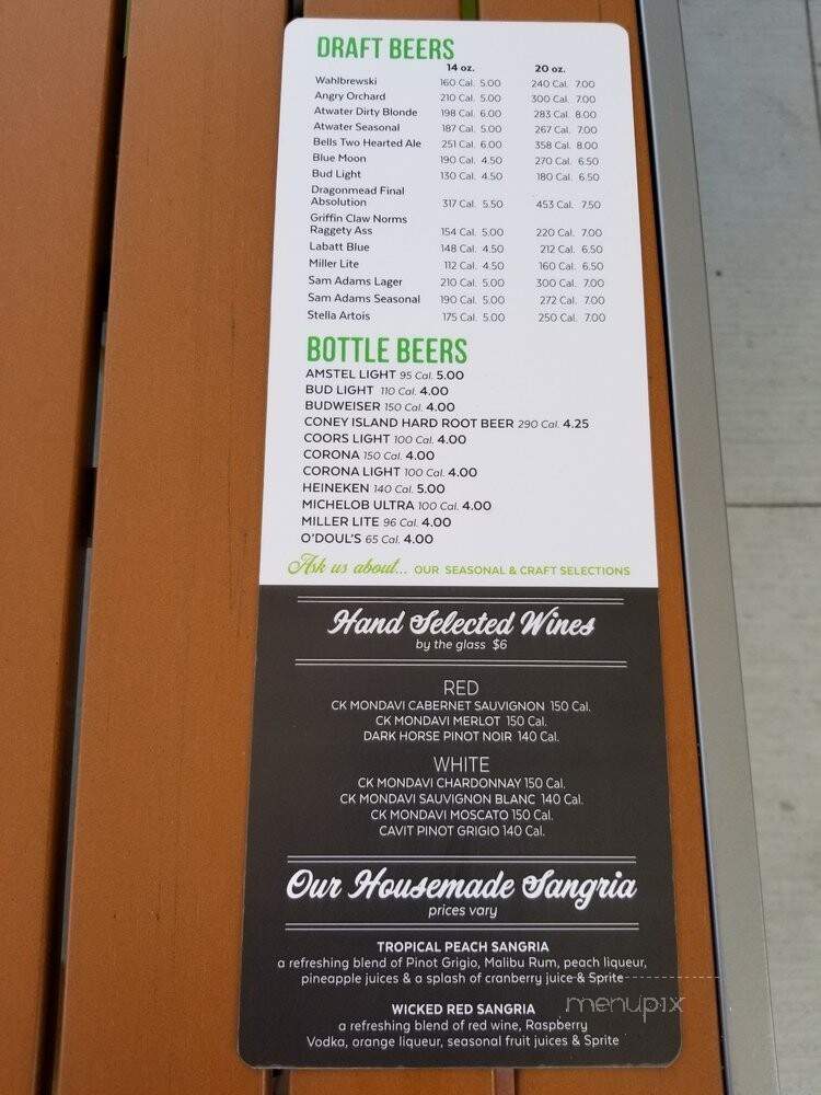 Wahlburgers - Royal Oak, MI menu_pic