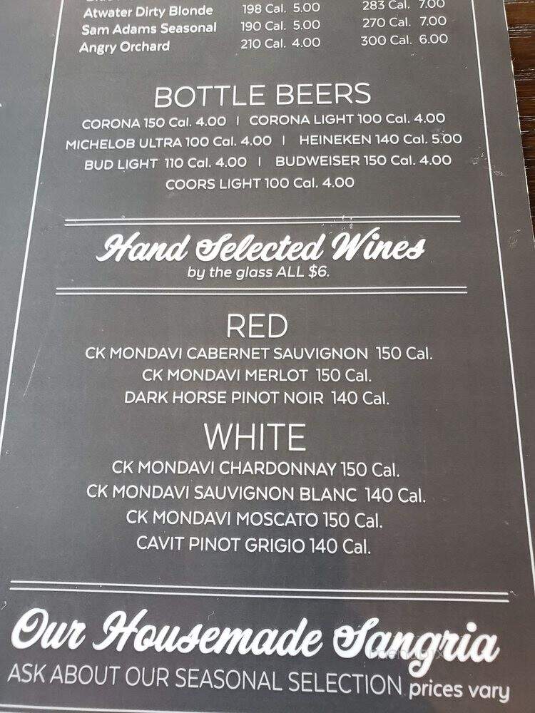 Wahlburgers - Royal Oak, MI menu_pic