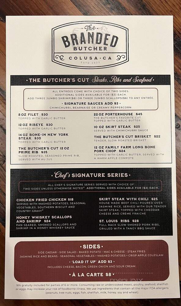 The Branded Butcher - Colusa, CA menu_pic