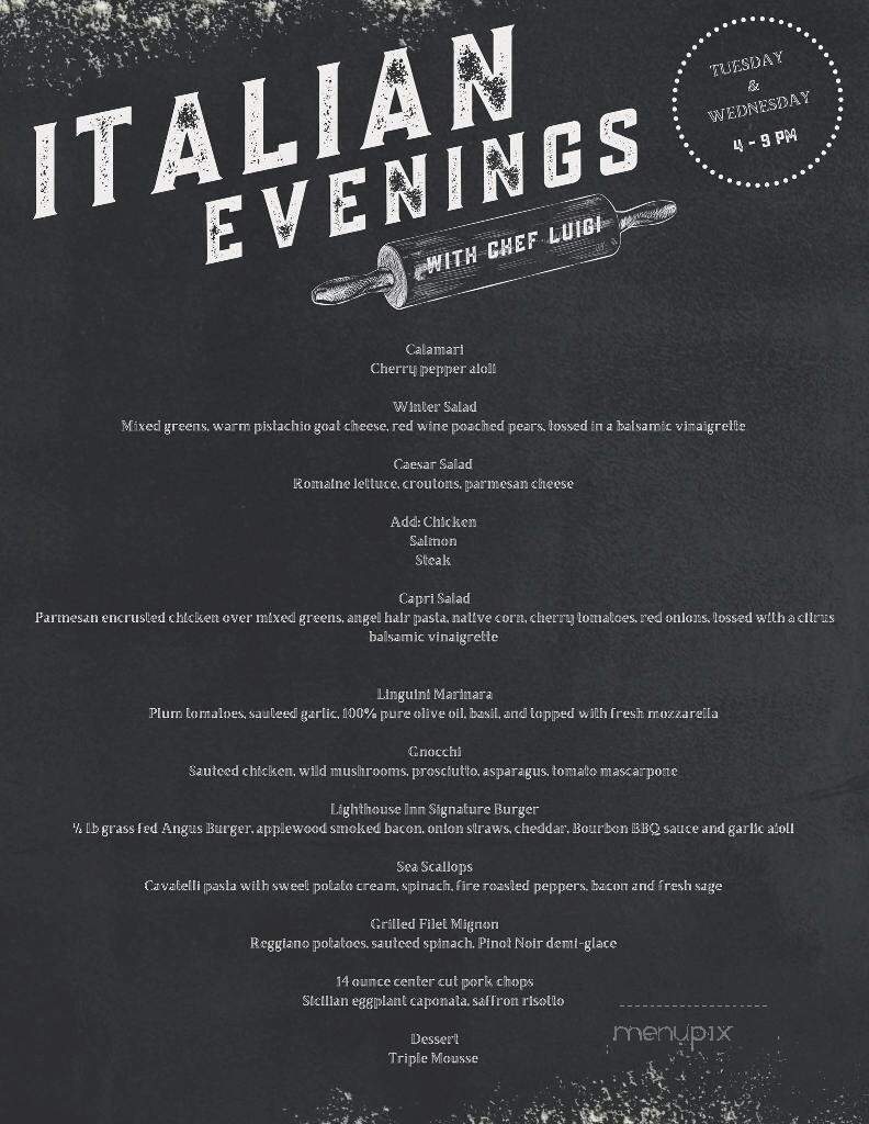 Lighthouse Inn - New London, CT menu_pic