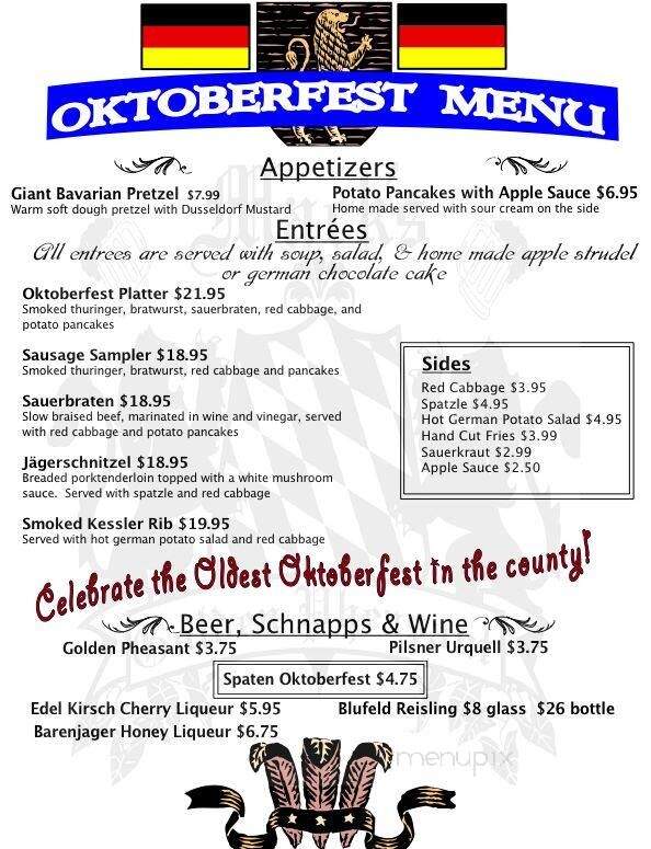 Mack's Golden Pheasant - Elmhurst, IL menu_pic