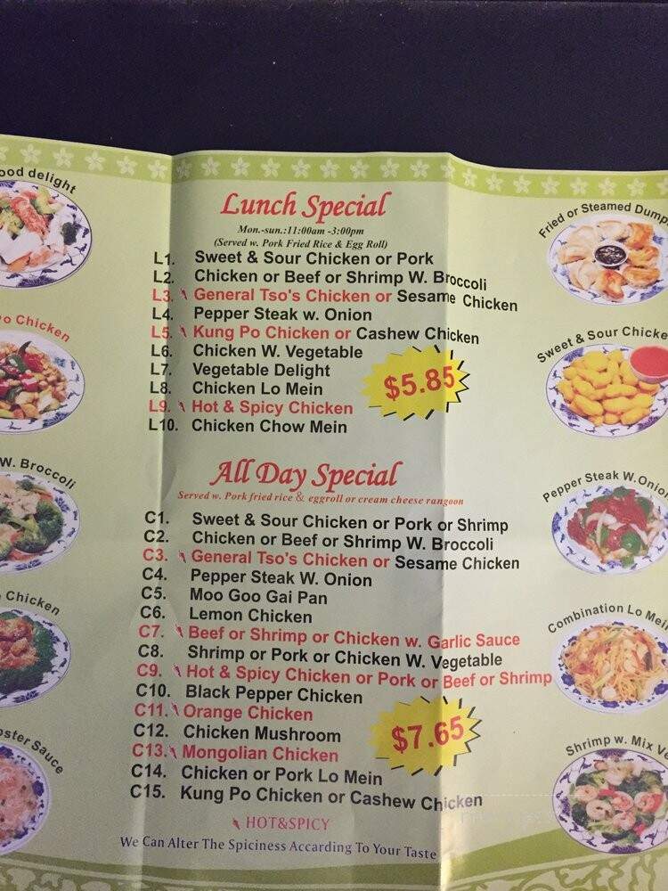 China Wok - Clifton, TX menu_pic