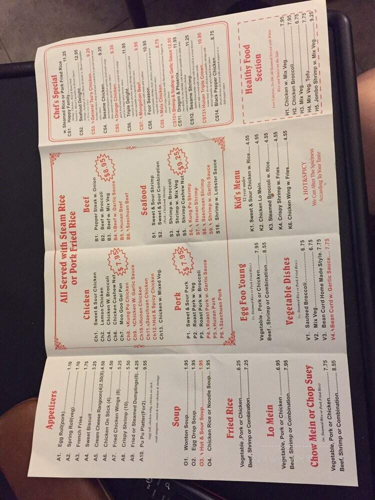 China Wok - Clifton, TX menu_pic