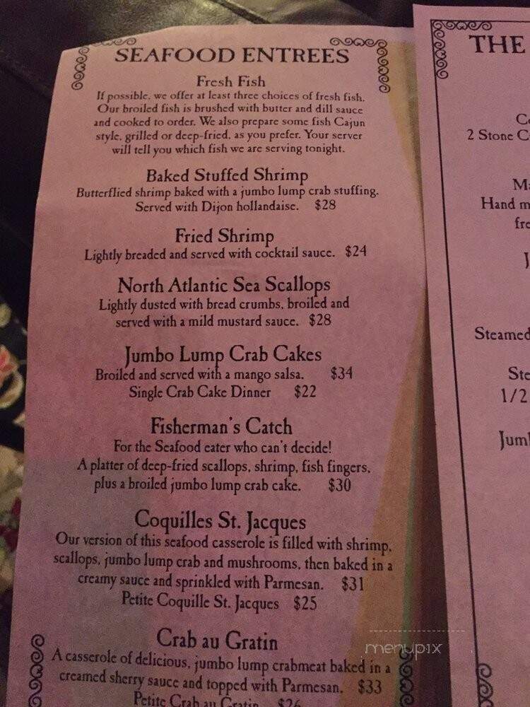 Ocean Grill - Vero Beach, FL menu_pic
