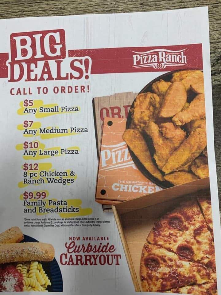 Pizza Ranch - Baraboo, WI menu_pic