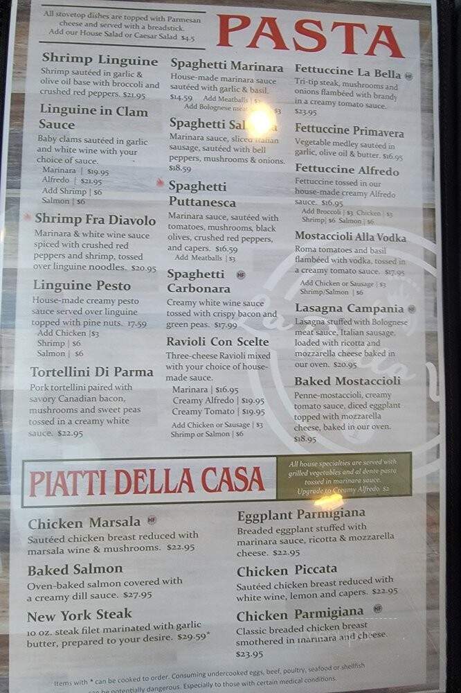 La Bella Vita Kitchen and Bar - Richland, WA menu_pic