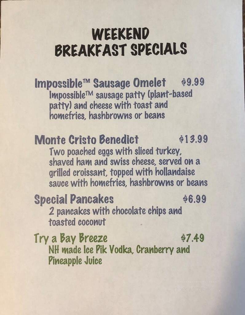 Union Diner - Laconia, NH menu_pic