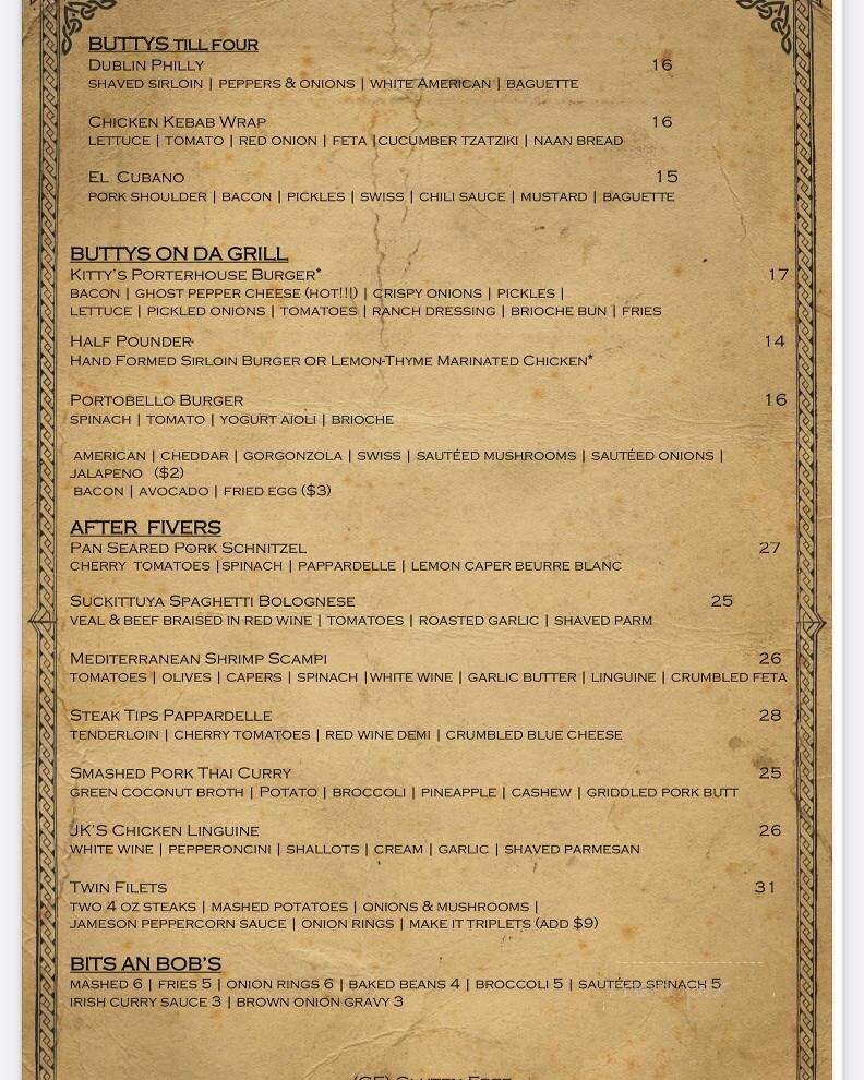 Kitty Murtagh's - Nantucket, MA menu_pic