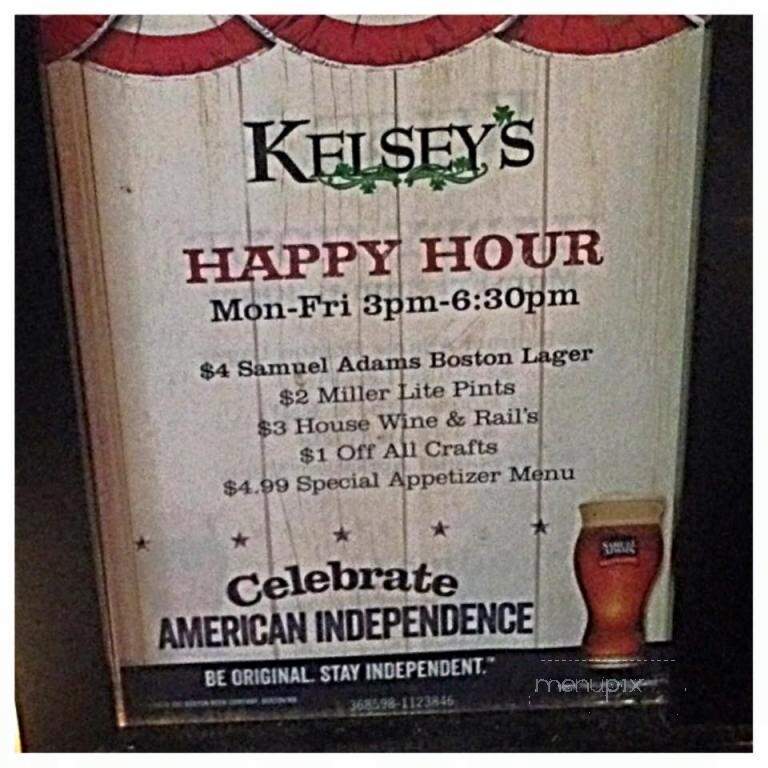 Kelsey's Restaurant Bar & Grill - Ellicott City, MD menu_pic