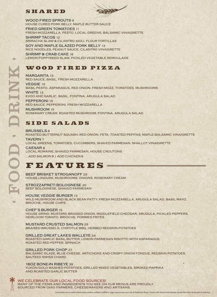 1815 Tavern - Aurora, OH menu_pic