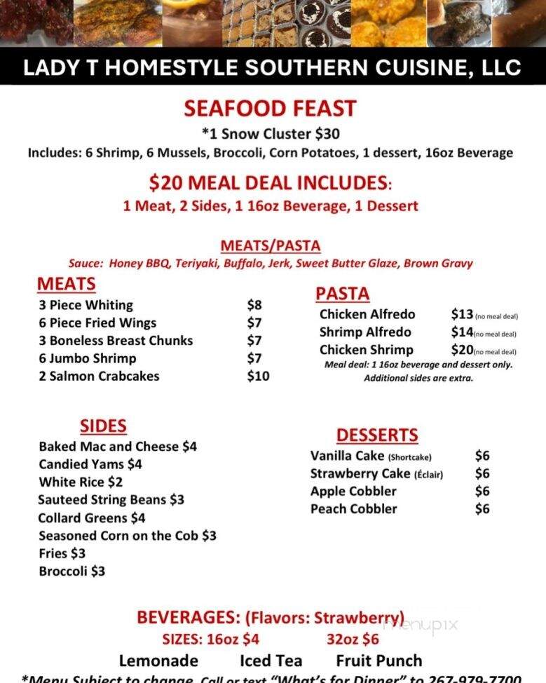 Lady T's Homestyle Southern Cuisine - Norristown, PA menu_pic