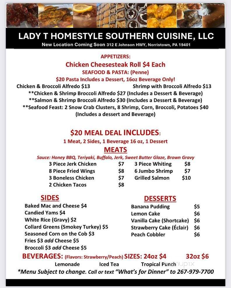 Lady T's Homestyle Southern Cuisine - Norristown, PA menu_pic