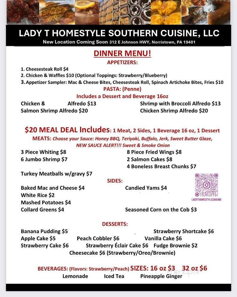 Lady T's Homestyle Southern Cuisine - Norristown, PA menu_pic
