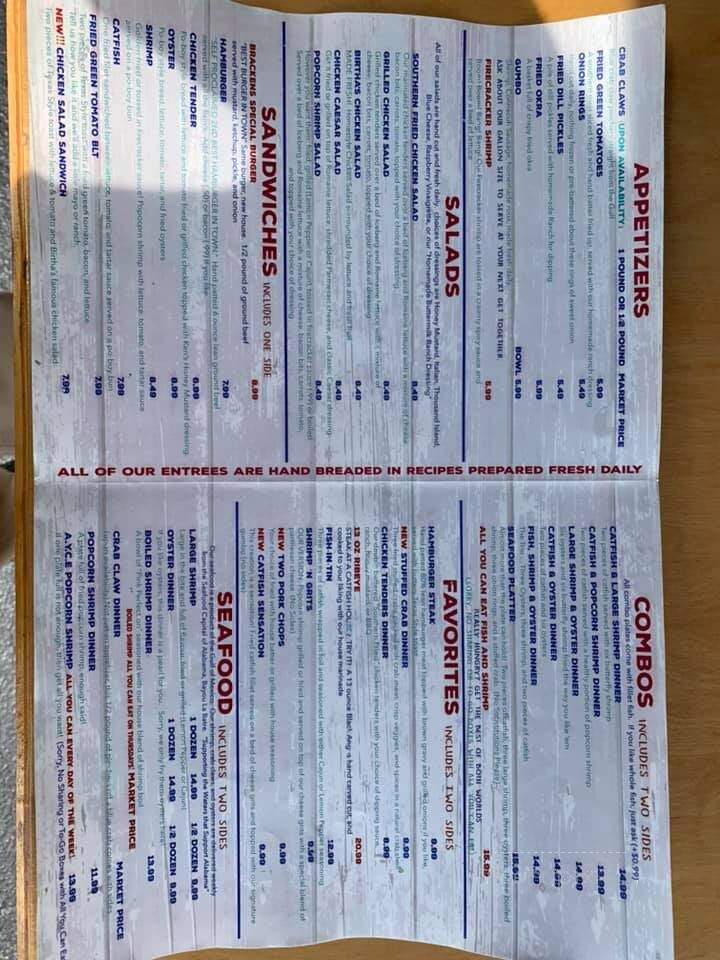 David's Catfish House - Brewton, AL menu_pic