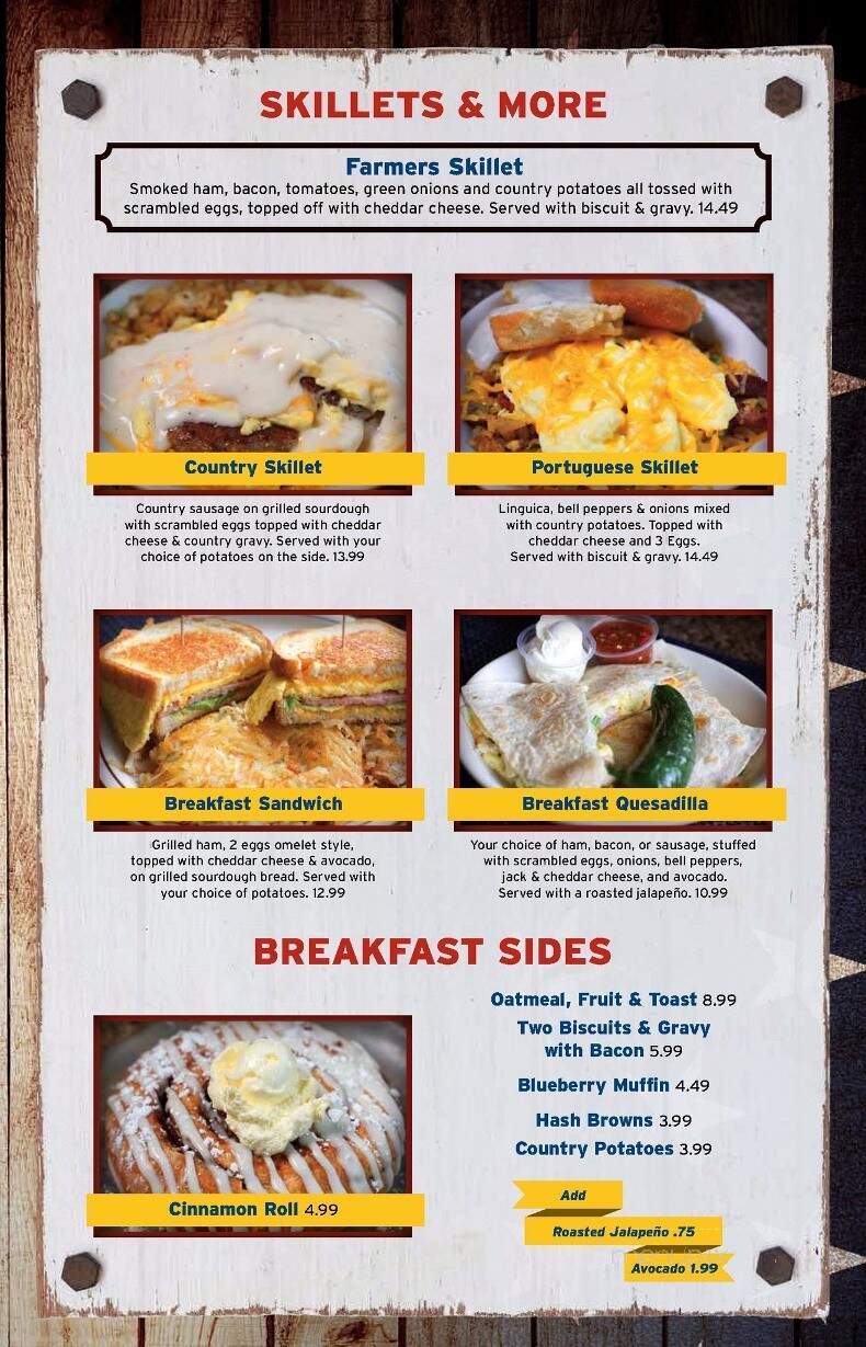 Generals Cafe & Grill - Porterville, CA menu_pic