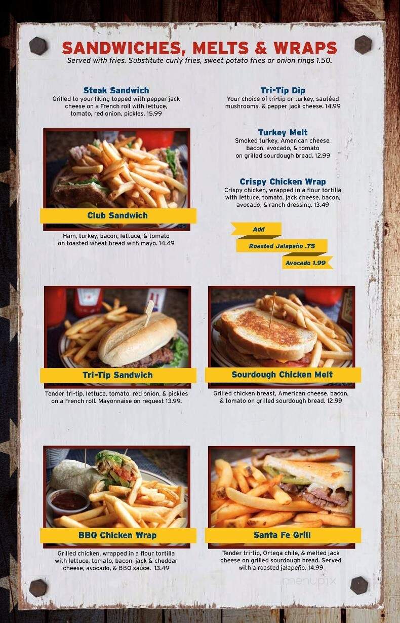 Generals Cafe & Grill - Porterville, CA menu_pic