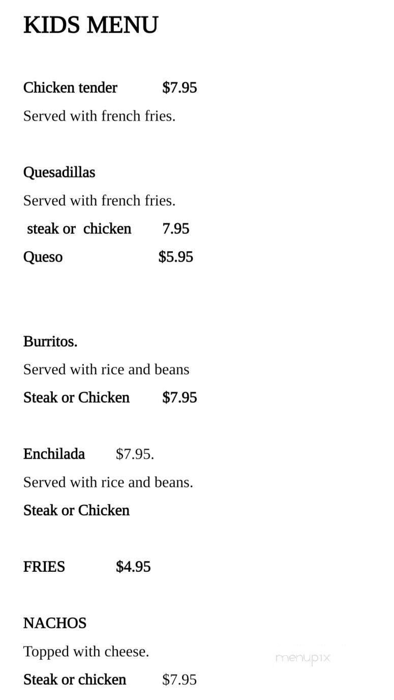 Habanero Tacos Bar & Grill - Frederick, MD menu_pic
