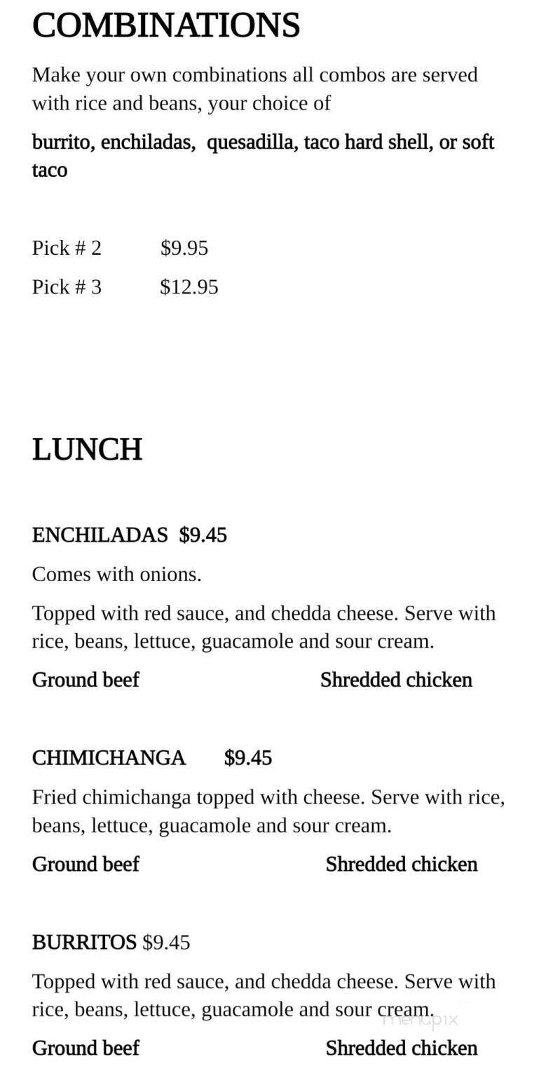 Habanero Tacos Bar & Grill - Frederick, MD menu_pic