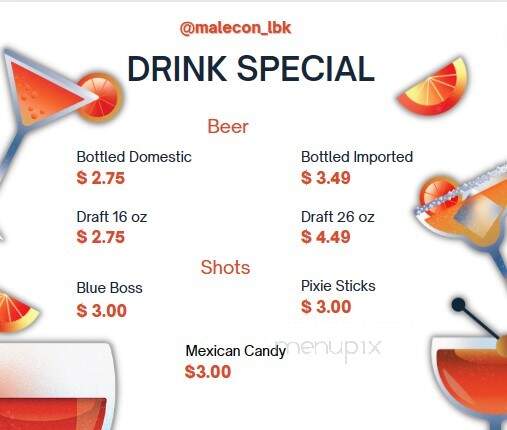 El Malecon Mariscos & Bar - Lubbock, TX menu_pic