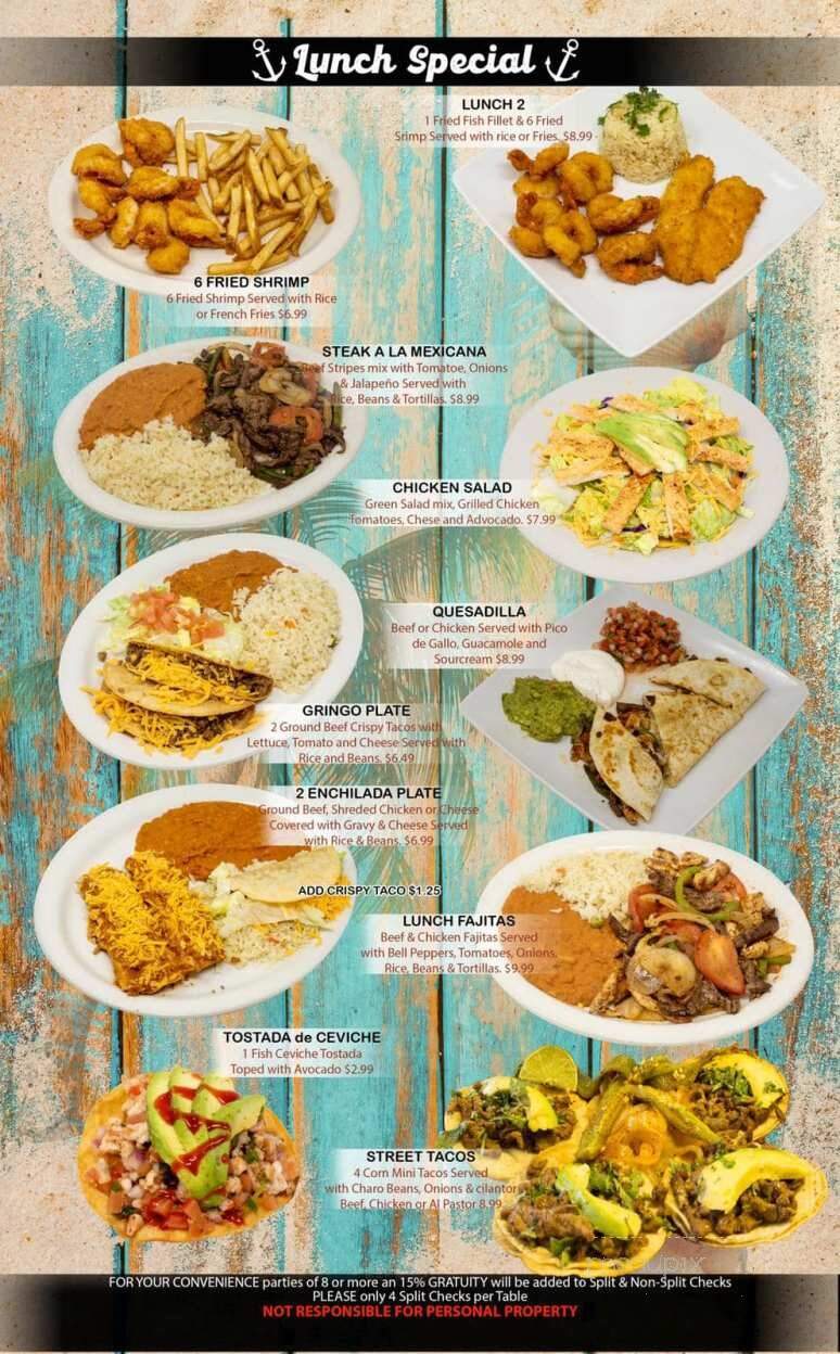 El Malecon Mariscos & Bar - Lubbock, TX menu_pic