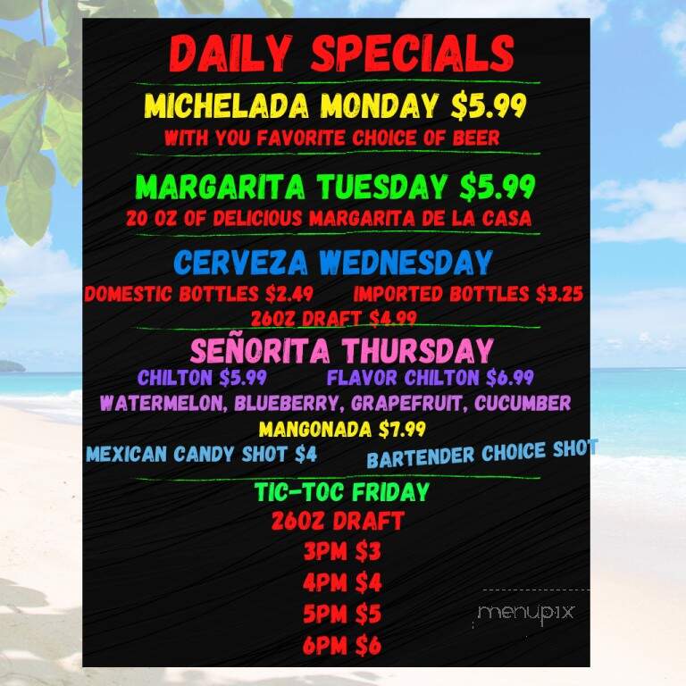 El Malecon Mariscos & Bar - Lubbock, TX menu_pic