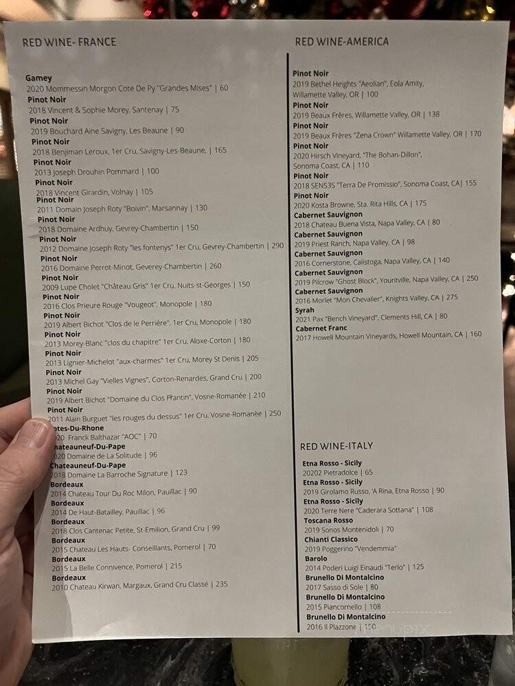 Au Troisieme - Dallas, TX menu_pic