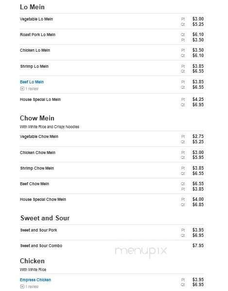 Peking Chinese Restaurant - Ashland, OH menu_pic