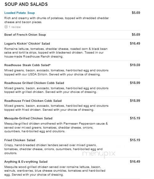 Logan's Roadhouse - Meridian, MS menu_pic