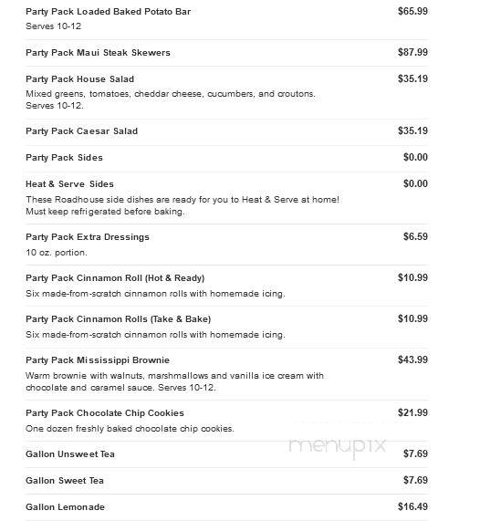 Logan's Roadhouse - Meridian, MS menu_pic