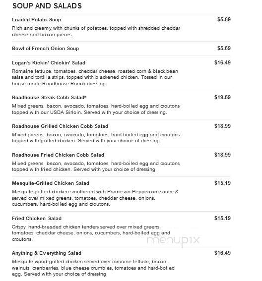Logan's Roadhouse - Fredericksburg, VA menu_pic