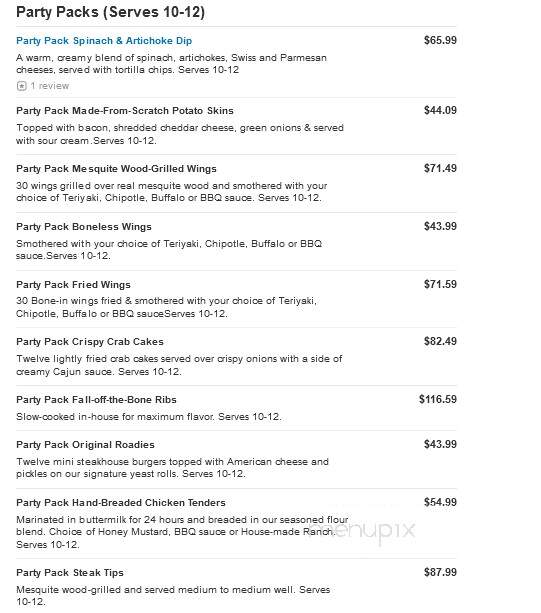 Logan's Roadhouse - Fredericksburg, VA menu_pic