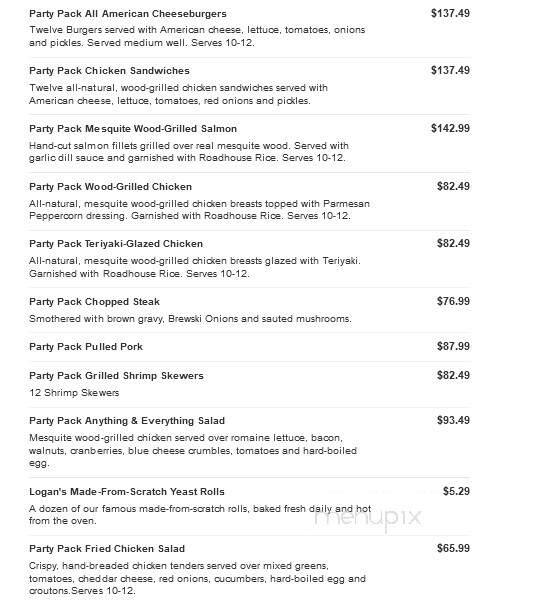 Logan's Roadhouse - Fredericksburg, VA menu_pic
