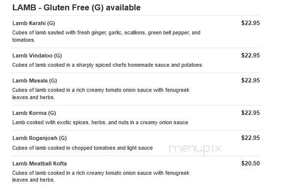 Shere-E-Punjab Indian Restaurant - Media, PA menu_pic