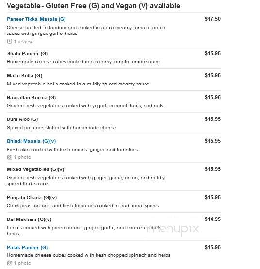 Shere-E-Punjab Indian Restaurant - Media, PA menu_pic