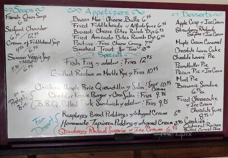 White Wolf Inn - Stratton, ME menu_pic