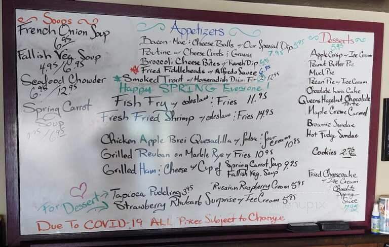 White Wolf Inn - Stratton, ME menu_pic