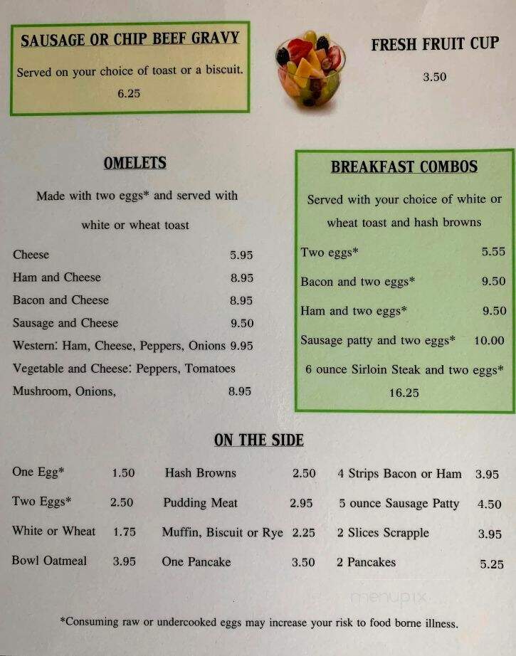 Foot Of The Mountain Restaurant - Mercersburg, PA menu_pic
