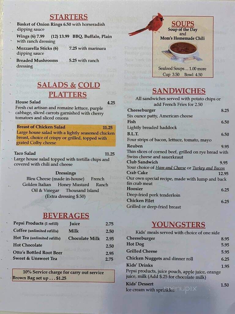 Foot Of The Mountain Restaurant - Mercersburg, PA menu_pic