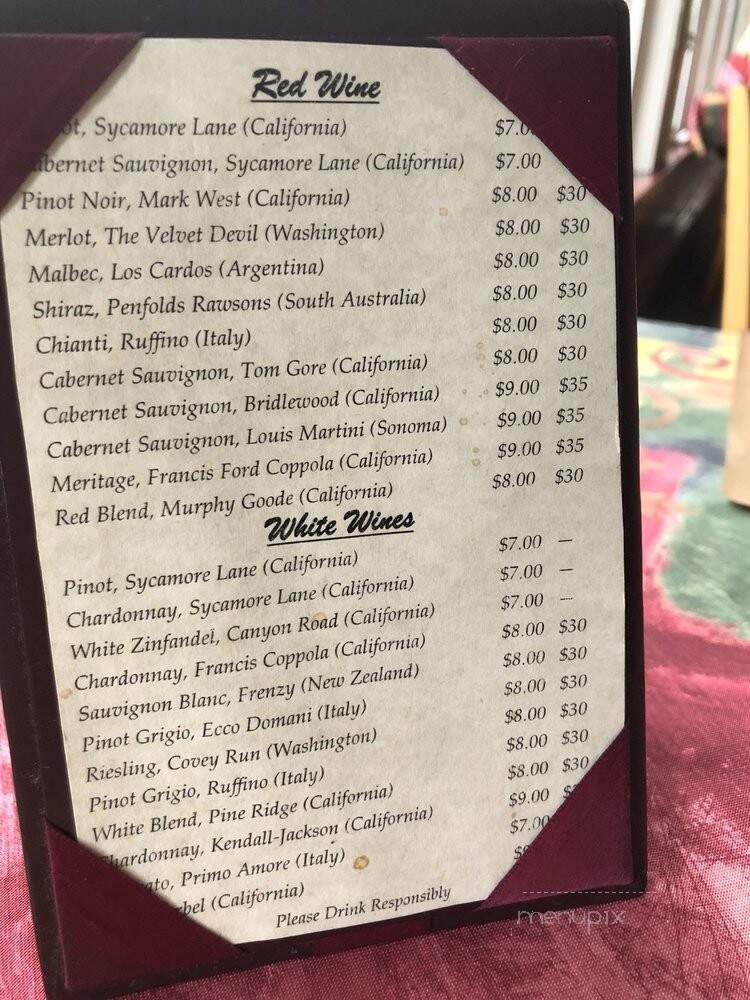 King George II Inn - Bristol, PA menu_pic