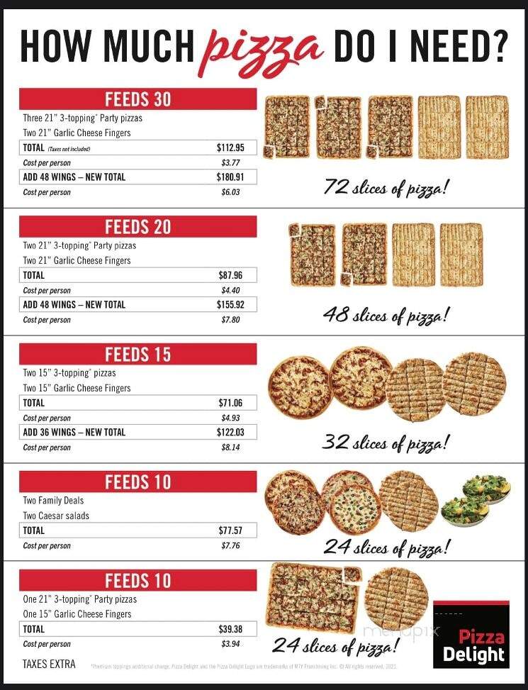 Pizza Delight - Elmsdale, NS menu_pic